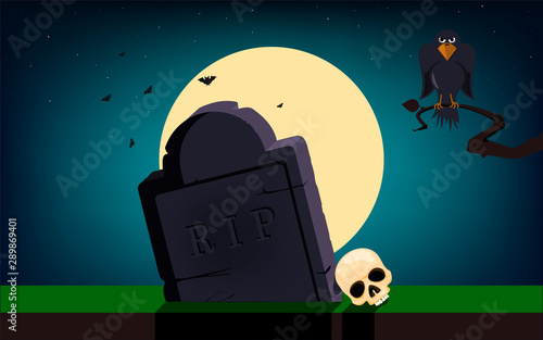 vector illustration of halloween background