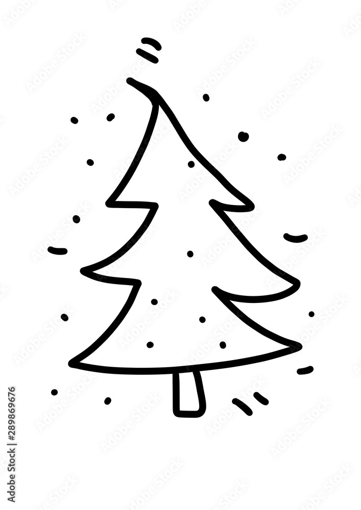 Fototapeta premium line icon of christmas and celebrations. decorative elements, design in outline styles. Christmas flat icon on white background