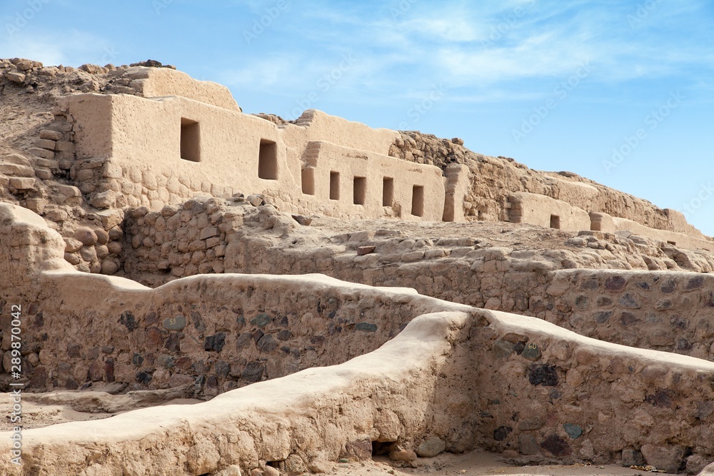 Los Paredones - historic ruins of incan castle in Nazca