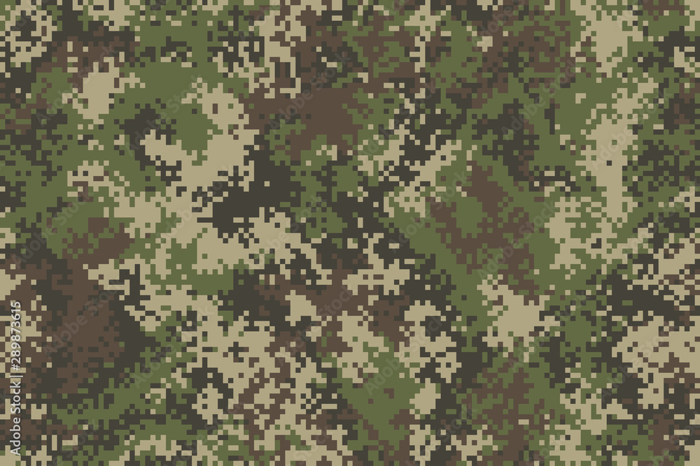 Professional seamless pixel summer camouflage for your production or design