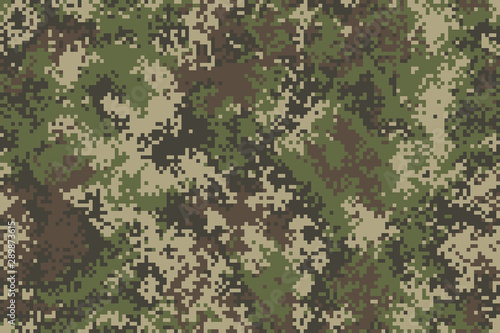 Professional seamless pixel summer camouflage for your production or design