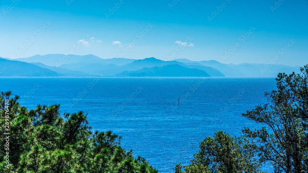 Wallpaper panorama with sea view - Portofino, Italy Wallpaper panorama with sea view - Portofino, Italy