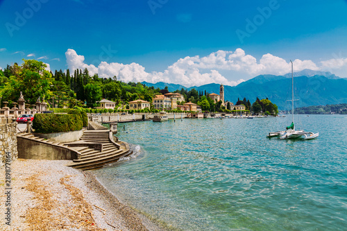 Shore of Lake Como in Tremezzo Town, Lombardy region, Italy
