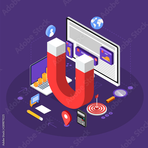 Illustrations concept inbound marketing