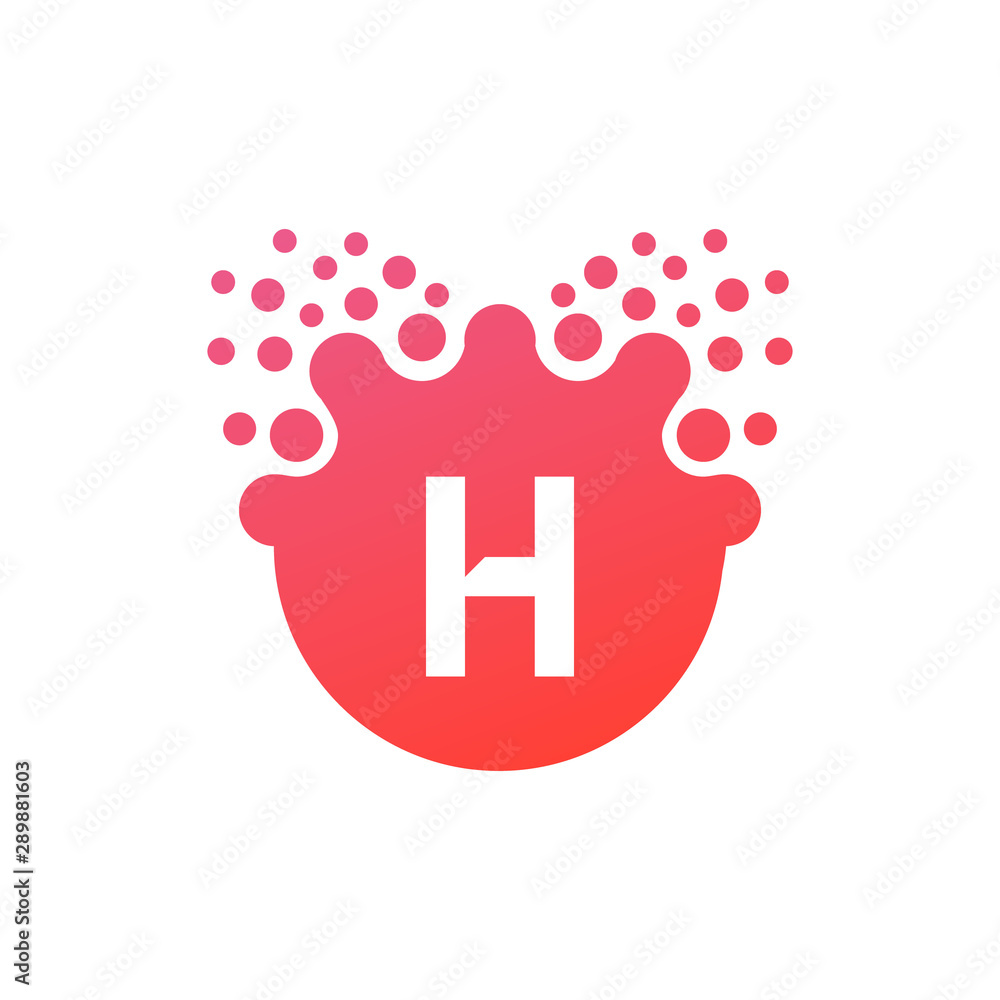 Abstract vector illustration Dots initial Letter h icon Logo modern design Abstract vector illustration Dots initial Letter h icon Logo modern design