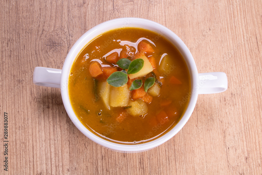 vegetable soup, potato and carrot vegetable soup, potato and carrot