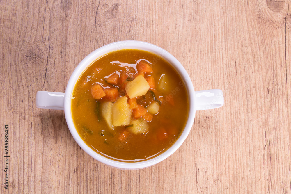 vegetable soup, potato and carrot vegetable soup, potato and carrot