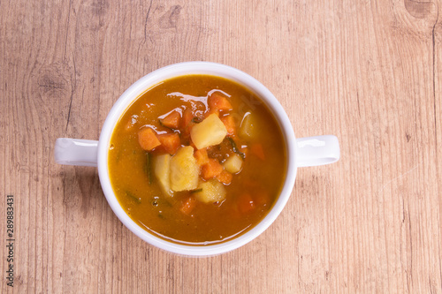  vegetable soup, potato and carrot