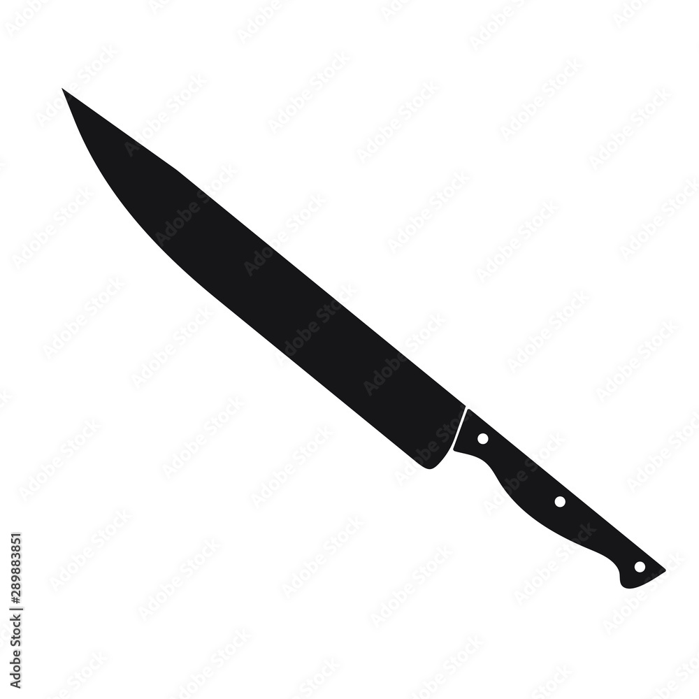 Knife icon, black isolated vector icon on white background Knife icon, black isolated vector icon on white background