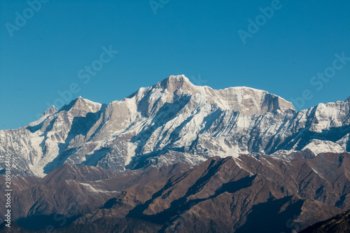Natural beauty of Uttarakhand with snow covered mountains in Chopta Valley © Abhishek Mittal