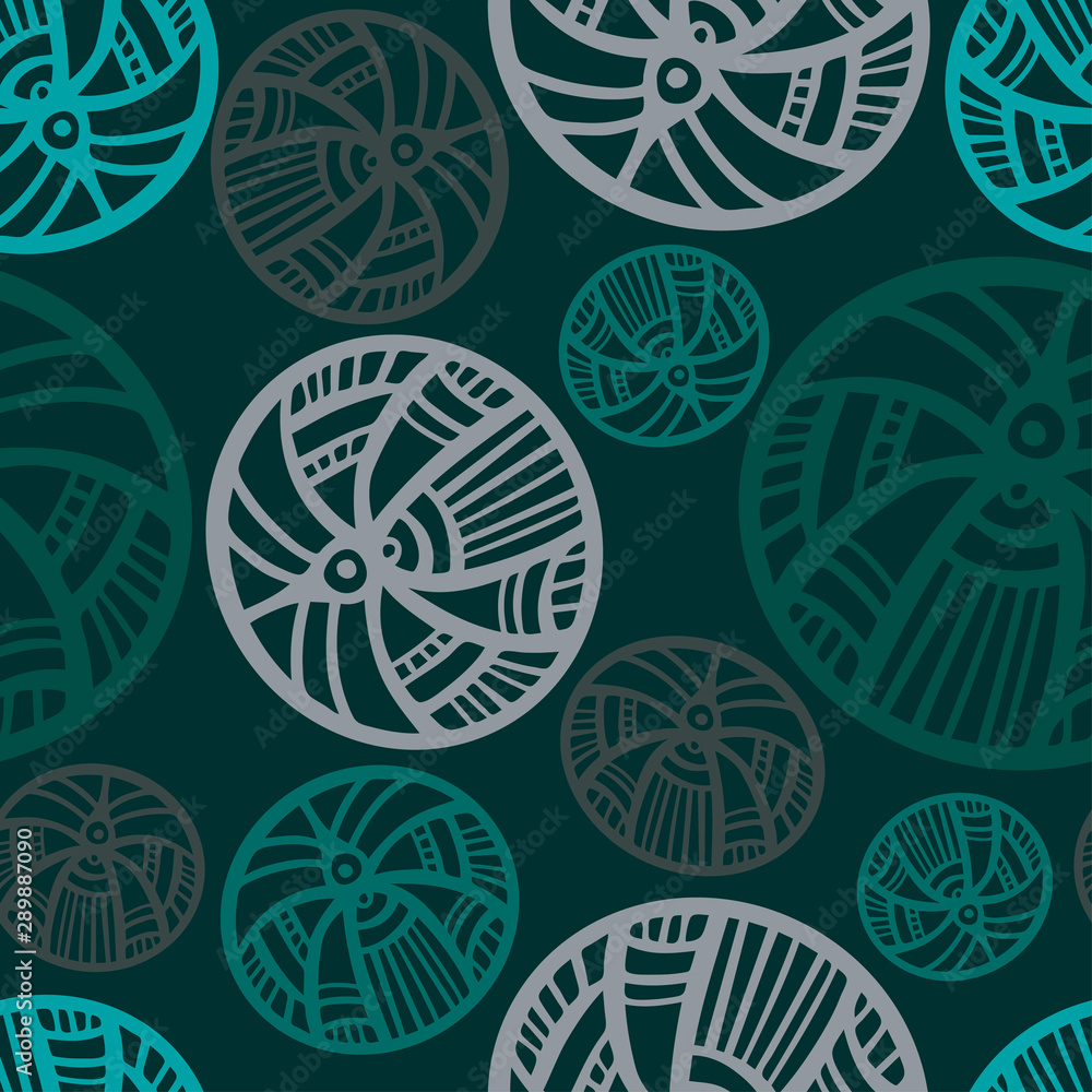 Modern seamless stylized design with abstract butterflies and flowers.