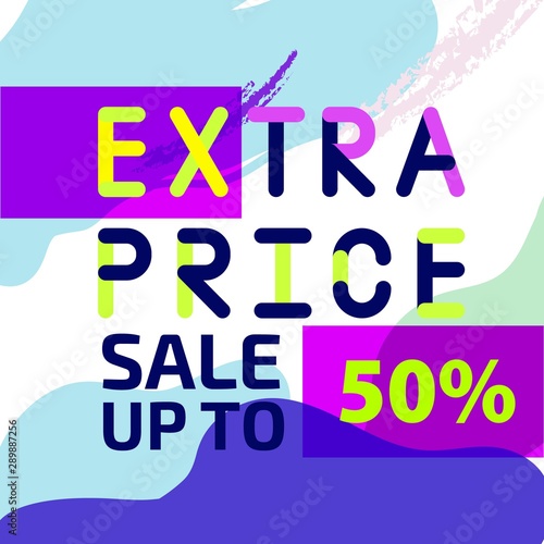 Abstract trendy illustration background media sale post  placard flat style advertising campaign design elements. Easy customizing art for covers  banners  flyers and posters.