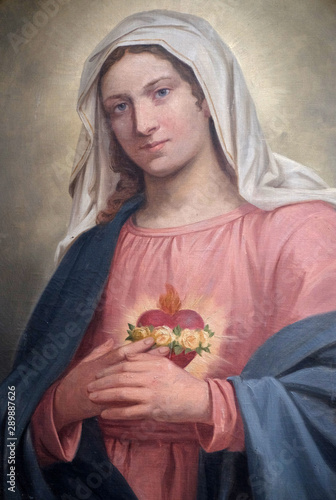 Quadro em tela Immaculate Heart of Mary, altarpiece in the church of St