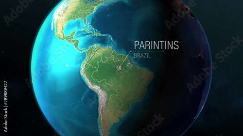 Brazil - Parintins - Zooming from space to earth photo