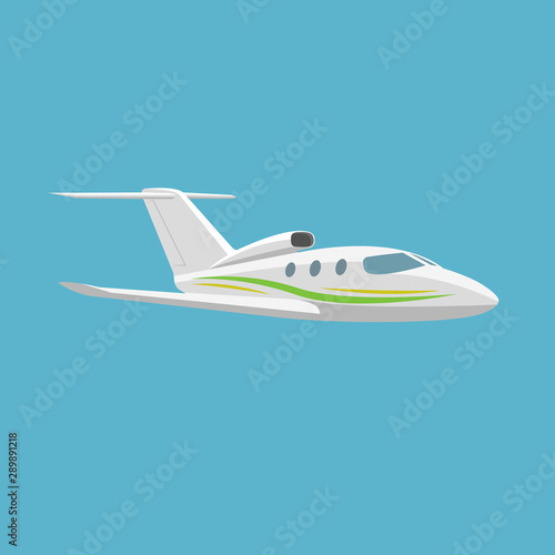 Private jet vector. Business corporate jet illustration.