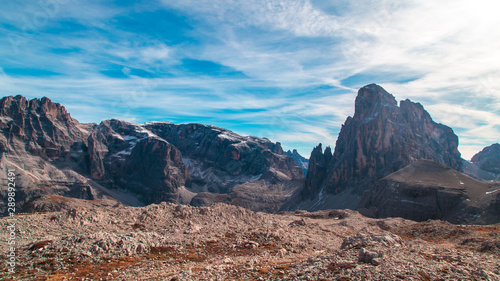 Autumn trekking in the alpine Pusteria valley