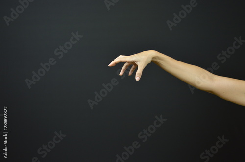 hand Clow on black background