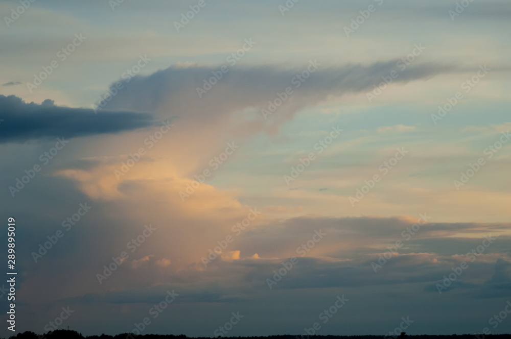 clouds silhouette on sunset background clouds silhouette on sunset background