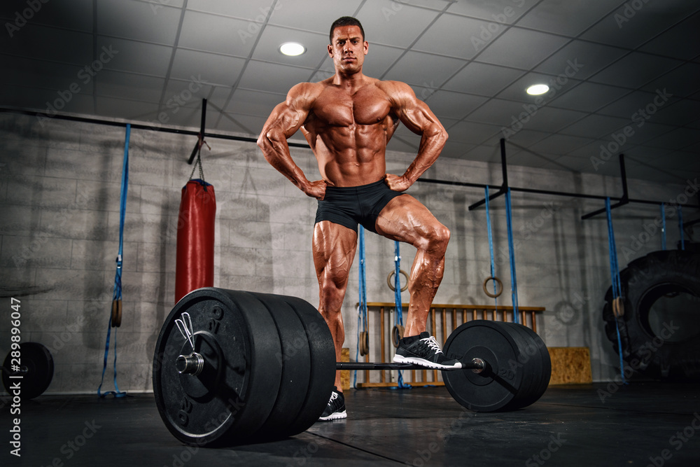 Body Builder Exercise With Weights at the Gym Body Builder Exercise With Weights at the Gym