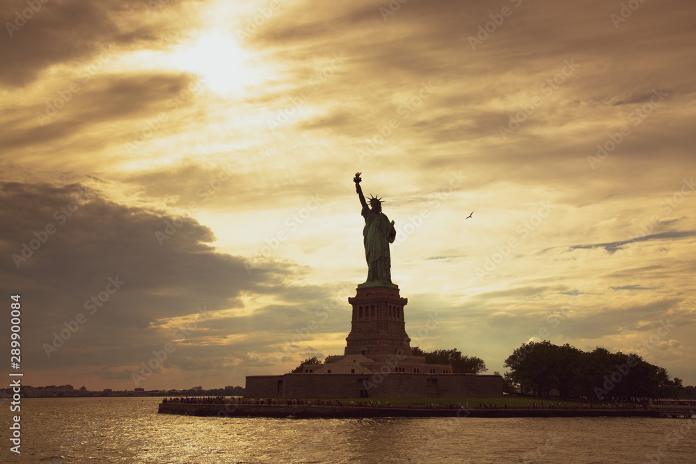 Statue of Liberty during sunset, New York City Statue of Liberty during sunset, New York City