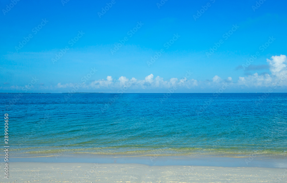 Beautiful sky and blue sea