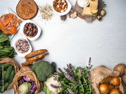 Products rich in amino acids. Protein sources and Super food for body builders, healthy food concept