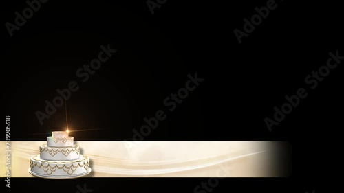 wedding cake roses lower third