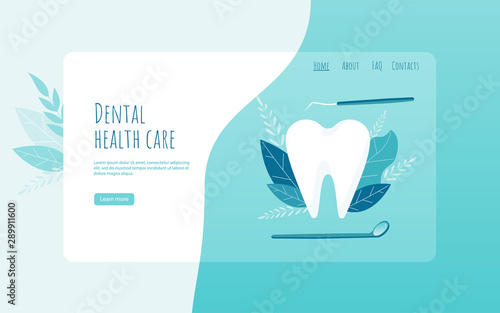 Dental Clinic Background. Online Consultation Dental Insurance Vector Illustration. Internet Search Medical Specialist Mobile Tooth