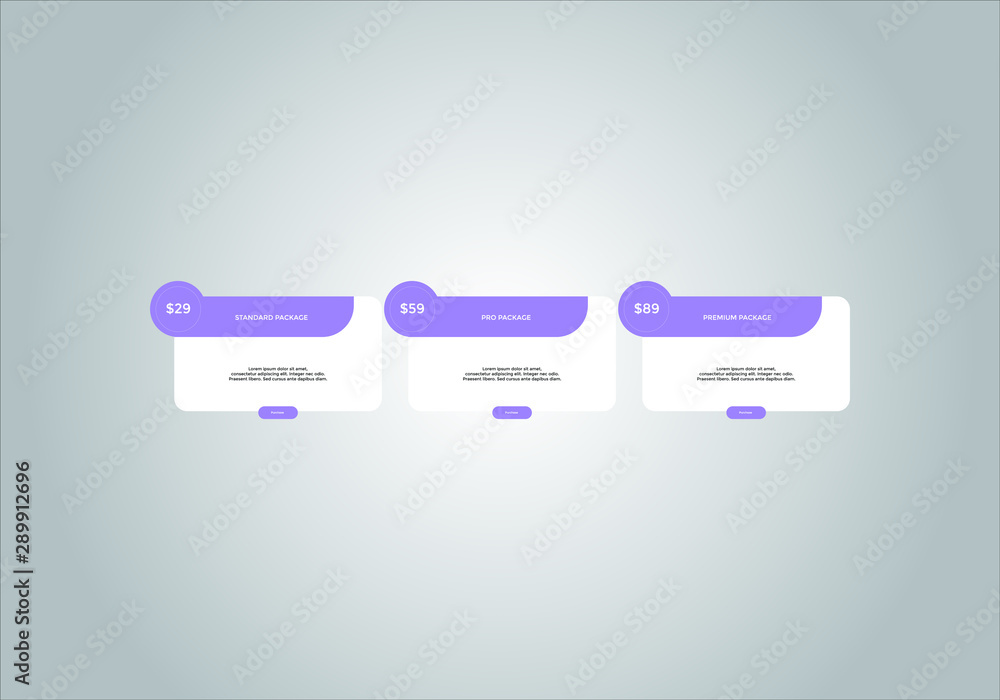 Pricing table vector. order, box, button, list for web. price list. mobile. Pricing table vector. order, box, button, list for web. price list. mobile.