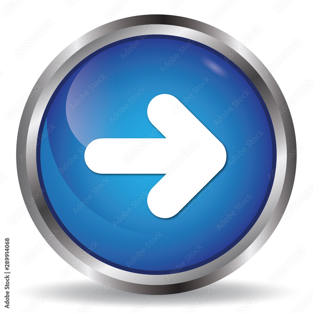 Right arrow icon blue glossy round buttons Right arrow icon blue glossy round buttons