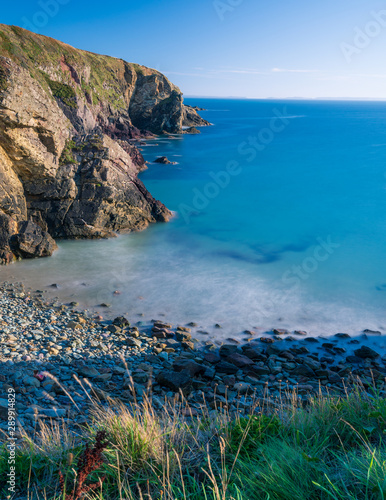 Caerfai Beach, Pembrokeshire, Wales during the summer photo