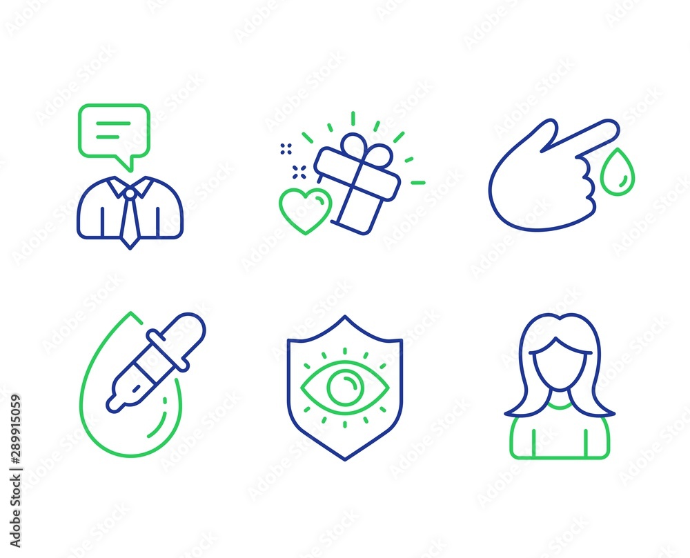 Eye drops, Love gift and Blood donation line icons set. Support service, Eye protection and Woman signs. Pipette, Heart, Injury. Human talking. People set. Line eye drops outline icons. Vector Eye drops, Love gift and Blood donation line icons set. Support service, Eye protection and Woman signs. Pipette, Heart, Injury. Human talking. People set. Line eye drops outline icons. Vector
