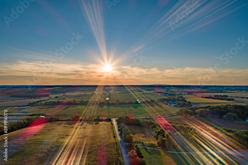 Wisconsin countryside by drone