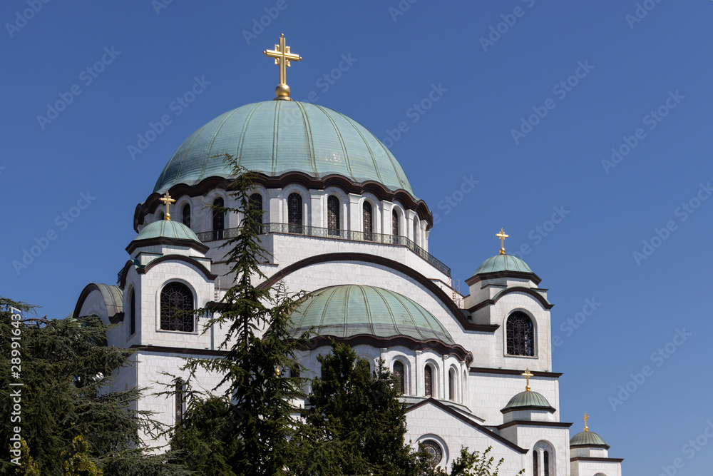 Church of Saint Sava in city of Belgrade, Serbia