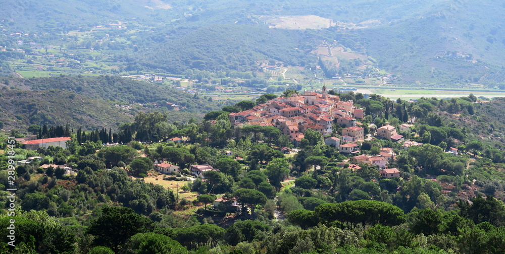 SantIlario - mounain village near Marina di Campo on the island Elba in Italy