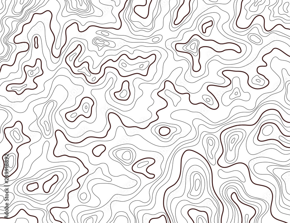 Topographic Map Concept Black Thin Line Card Background. Vector Topographic Map Concept Black Thin Line Card Background. Vector