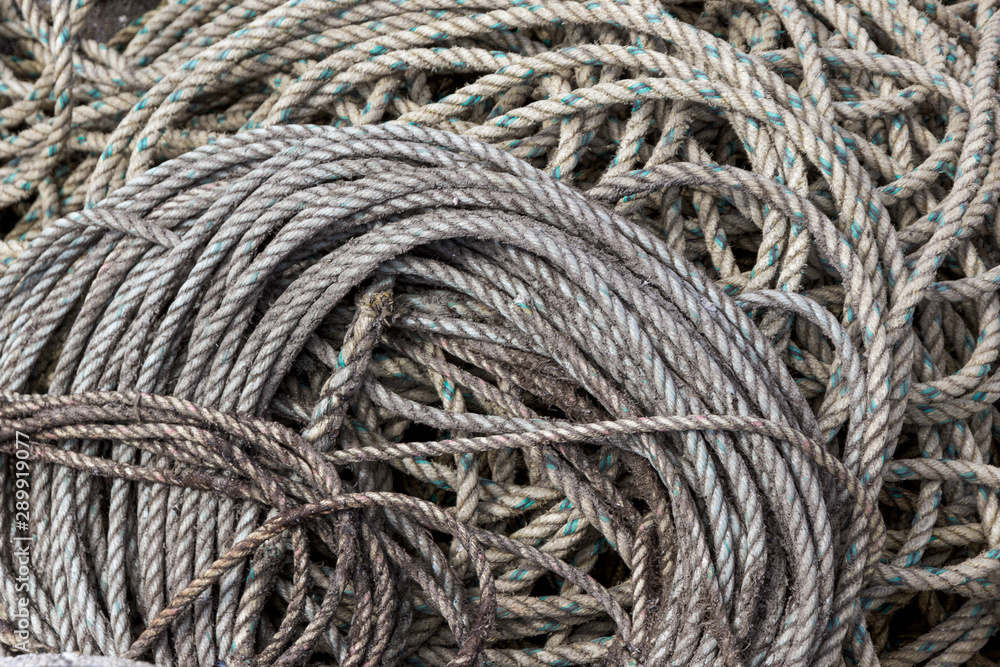 Close up of Brown Fishing Ropes