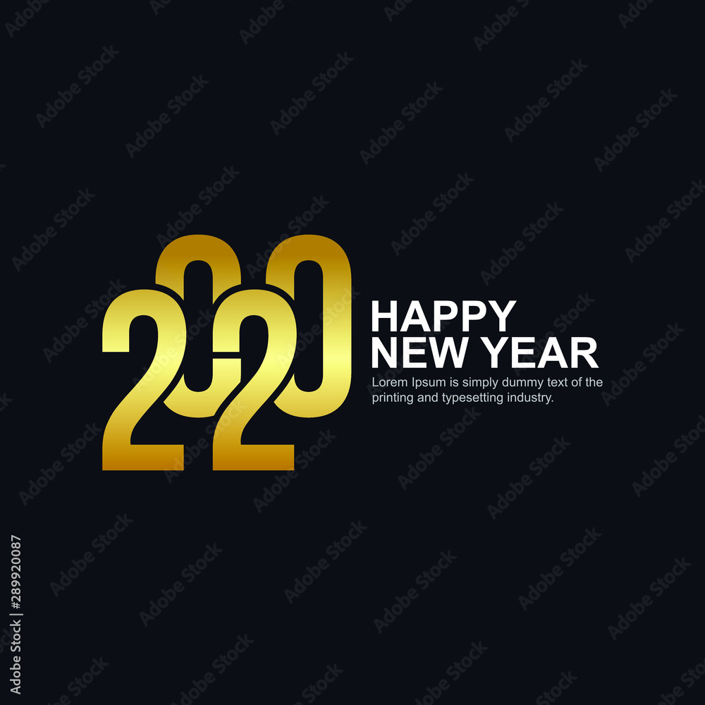 2020 happy new year sign. Vector illustration 2020 happy new year sign. Vector illustration