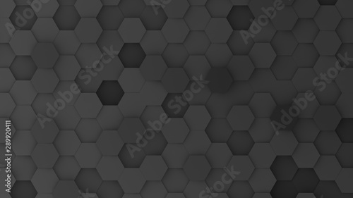 Black hexagonal grid background