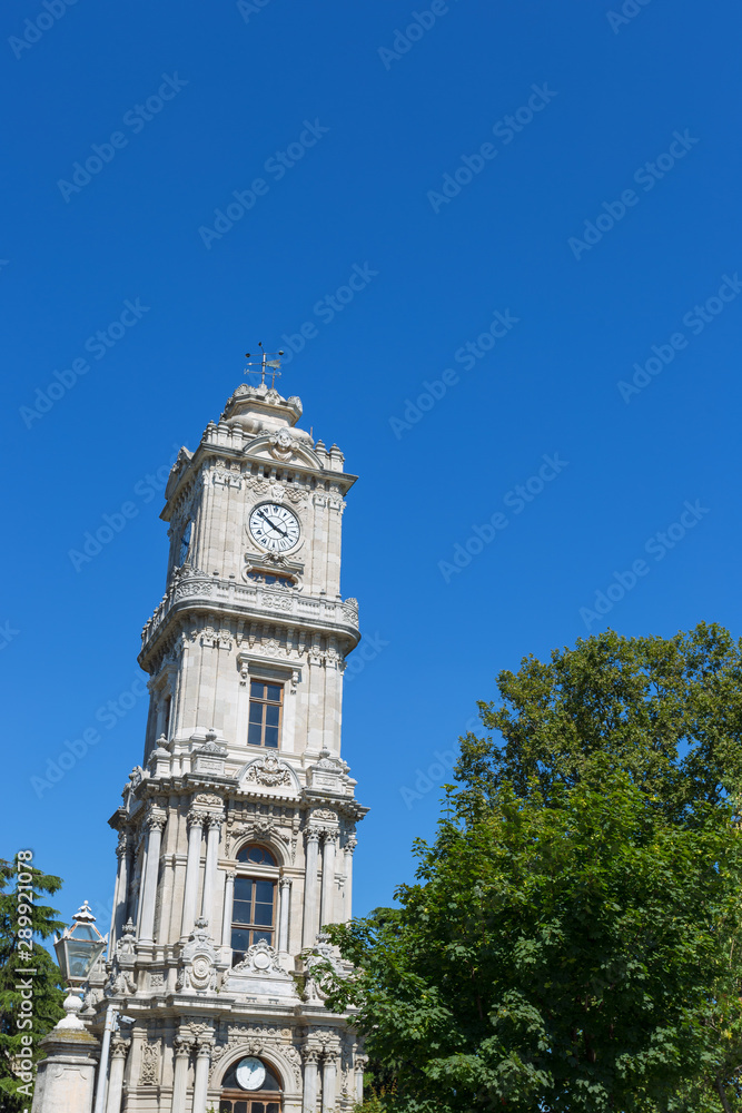 Dolmabahce entrance tower in Istanbul