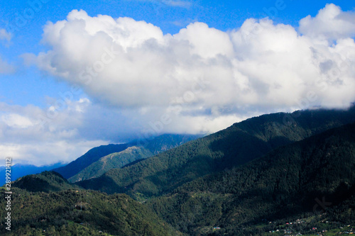 mountains and clouds