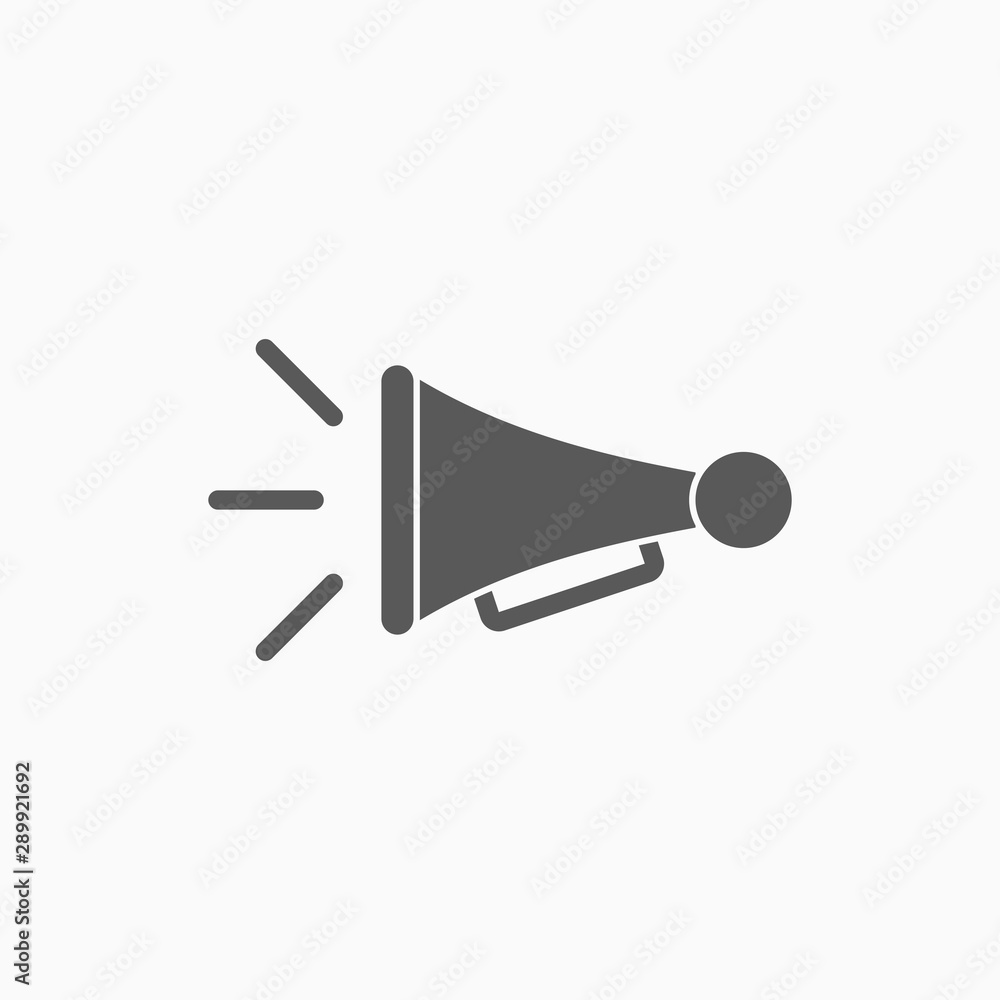 horn icon, klaxon vector horn icon, klaxon vector