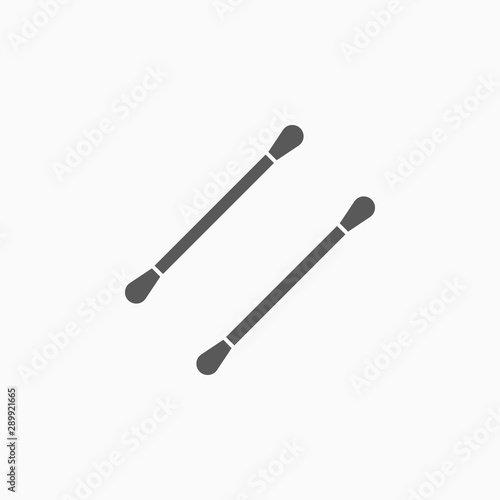 ear sticks icon, cotton swab vector