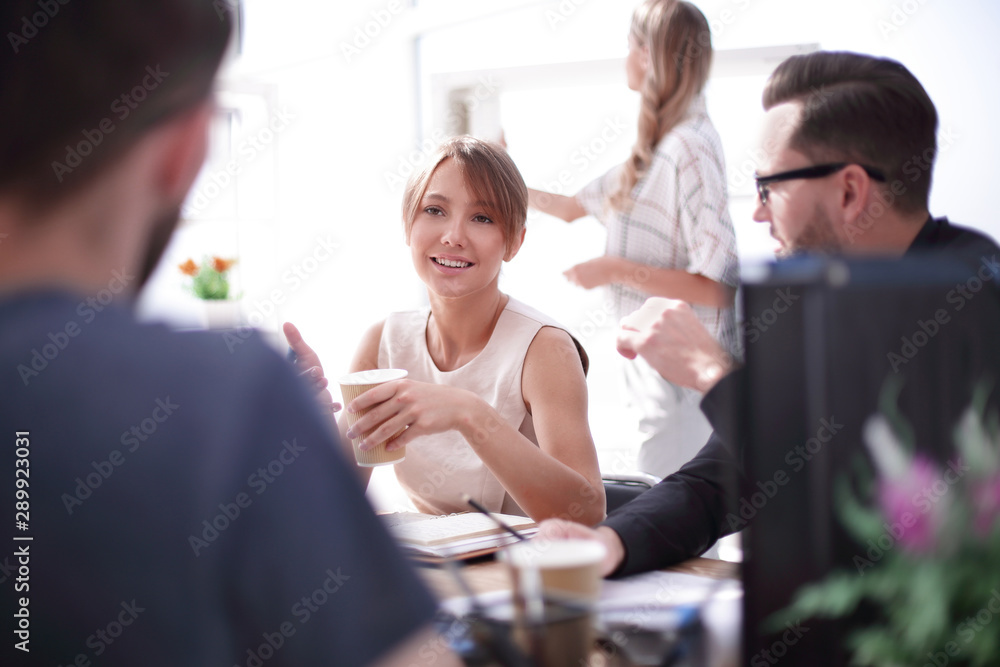 young business woman sitting at office Desk young business woman sitting at office Desk