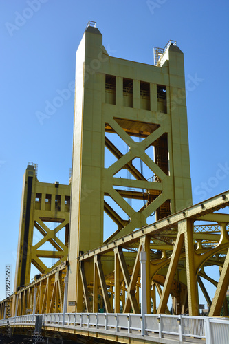 Golden bridge over Sacramento River