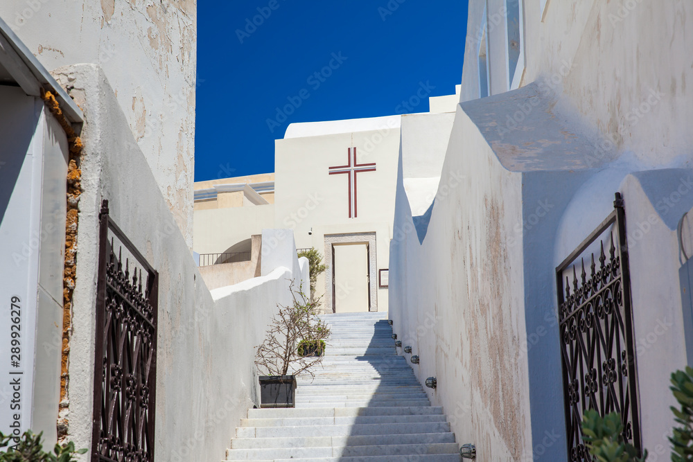 Saint John the Baptist church in the city of Fira in the Island of Santorini