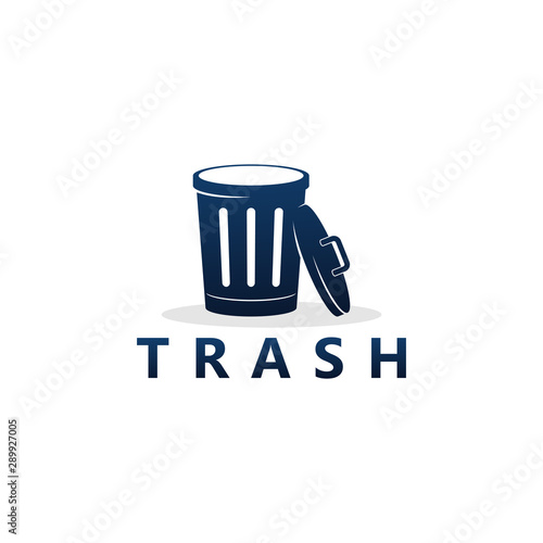 Trash Can Logo Template Design