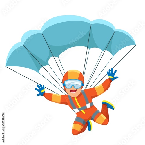 Parachute skydiver icon