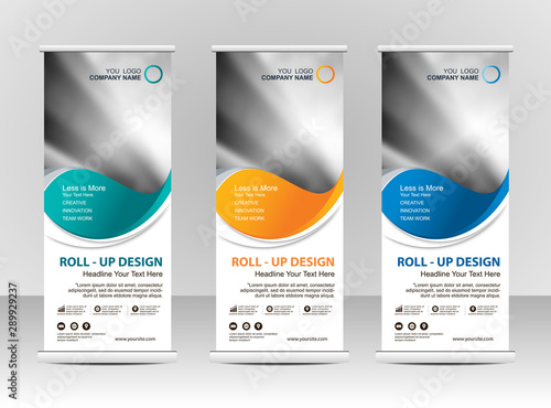 Roll up banner stand template design