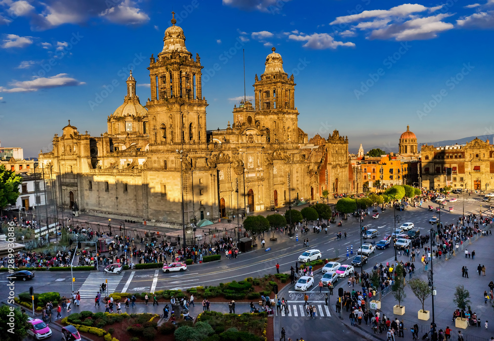 Fototapeta premium Metropolitan Cathedral Zocalo Mexico City Mexico